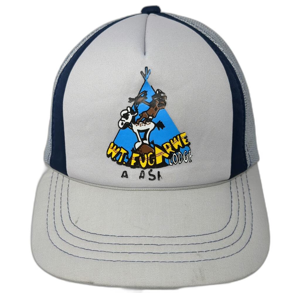 Young An 5 Panel Gray One Size WT Fugarwe Lodge Mesh Back Trucker Snapback Hat